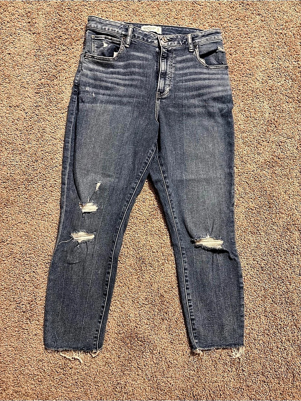 Abercrombie & Fitch Curve Love The Super Skinny Ankle High Rise Jeans Waist 31
